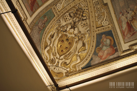 とある天井:メディチ家の紋章が